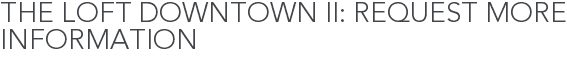 The Loft Downtown II: Request More Information